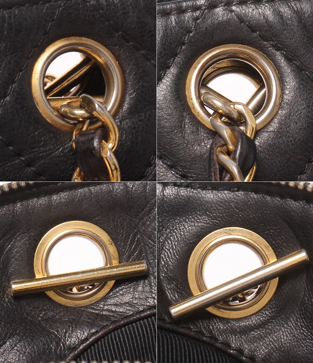 Chanel Chain Shoulder Bag Gold Quilted — view 7