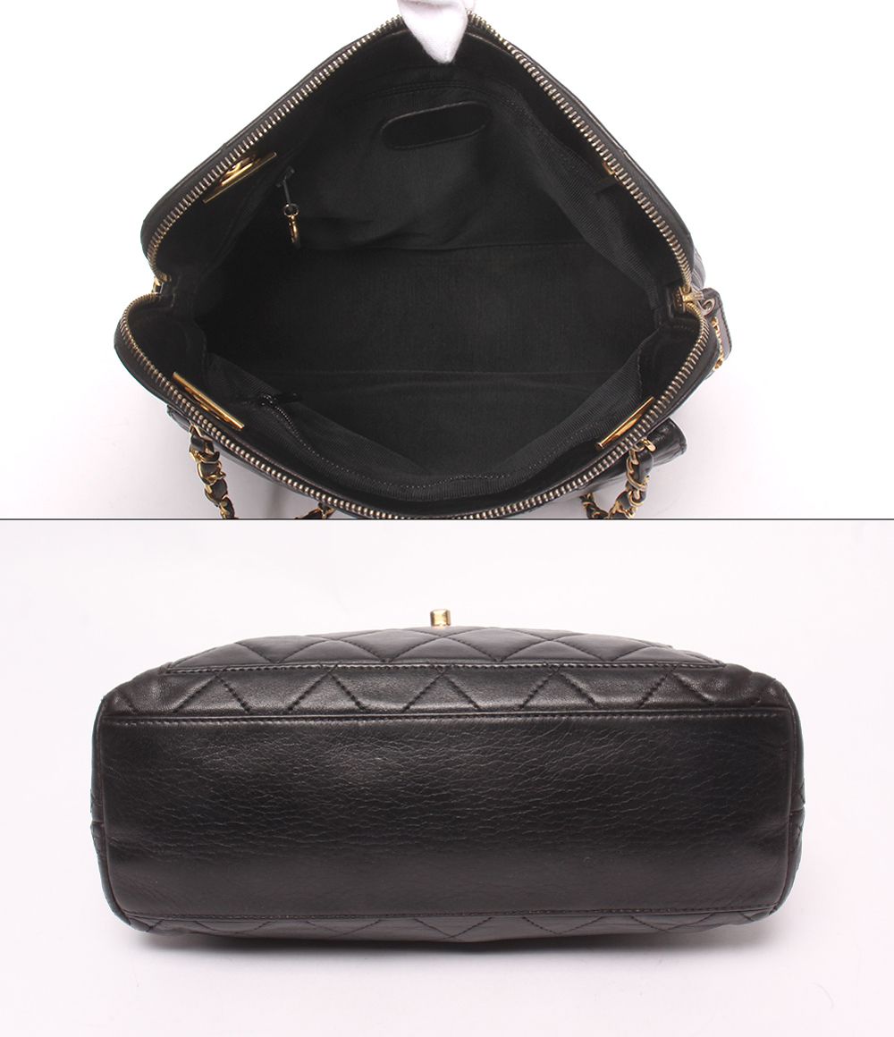 Chanel Chain Shoulder Bag Gold Quilted — view 3