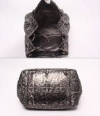 Chanel Chain Tote Shoulder Bag Silver — view 3