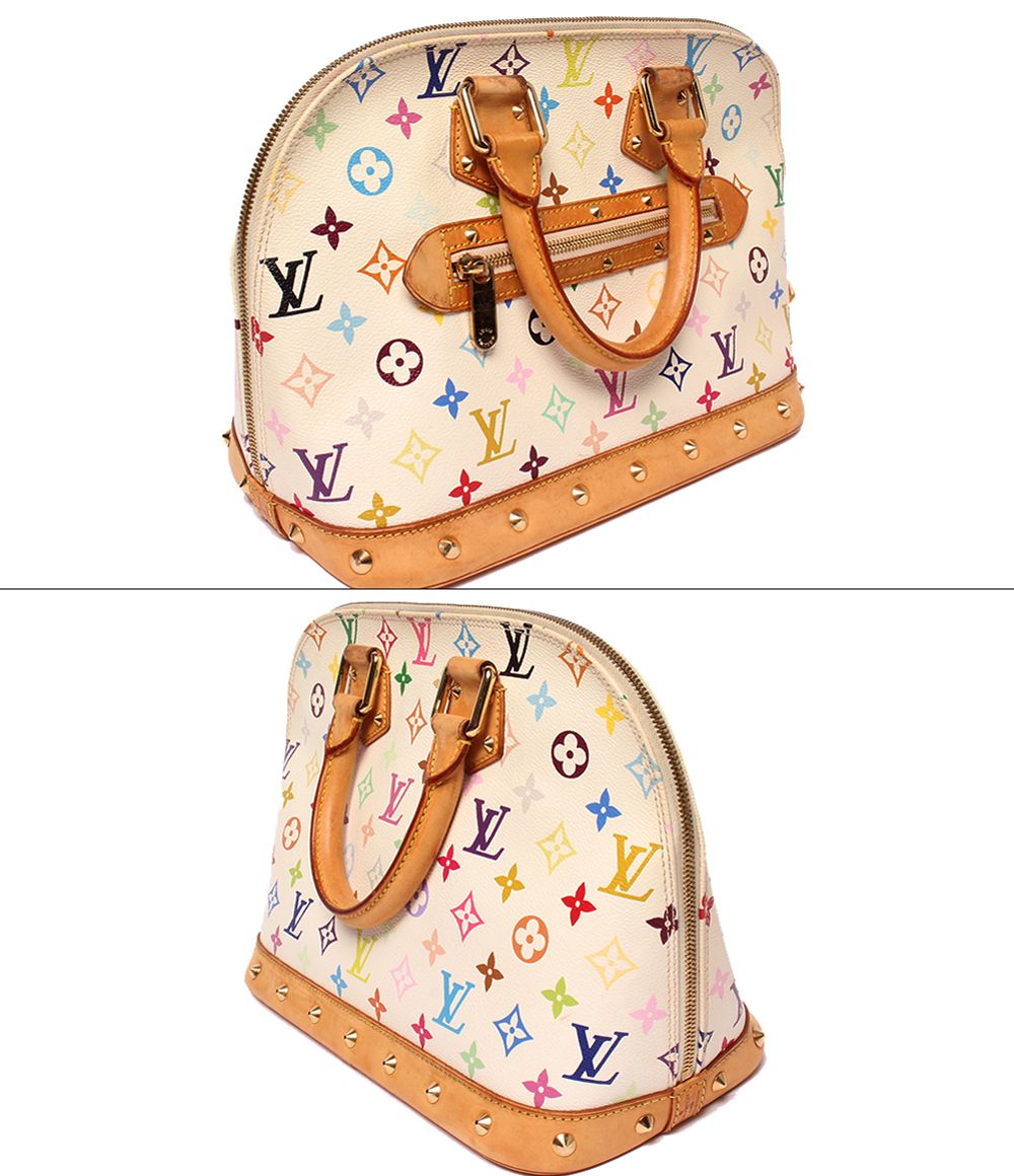 Louis Vuitton Handbag Blanc Alma PM Monogram Multicolor — view 7