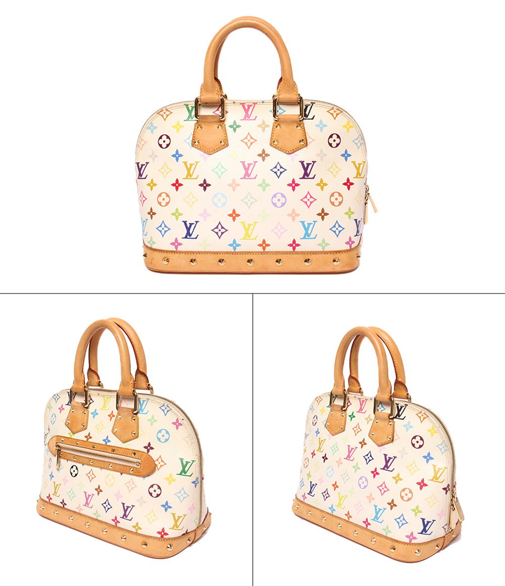 Louis Vuitton Handbag Blanc Alma PM Monogram Multicolor — view 2