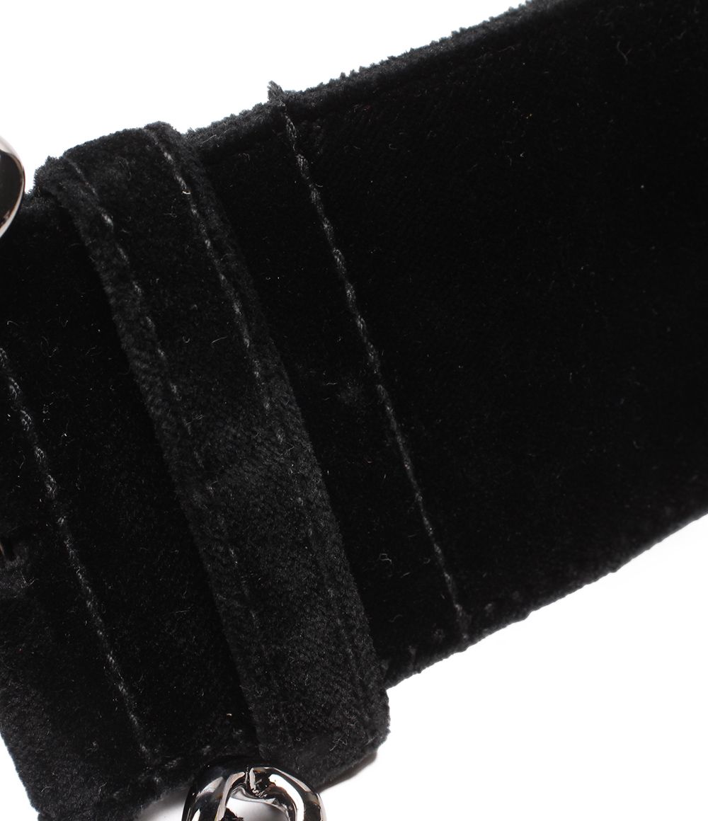 Chanel Belt Chain Buckle Velvet Silver — view 6