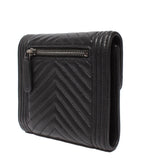 Chanel Bifold Wallet Chevron V-stitch Silver — view 3