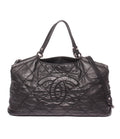 Chanel 2-Way Tote Chain Shoulder Bag Wild Stitch Silver