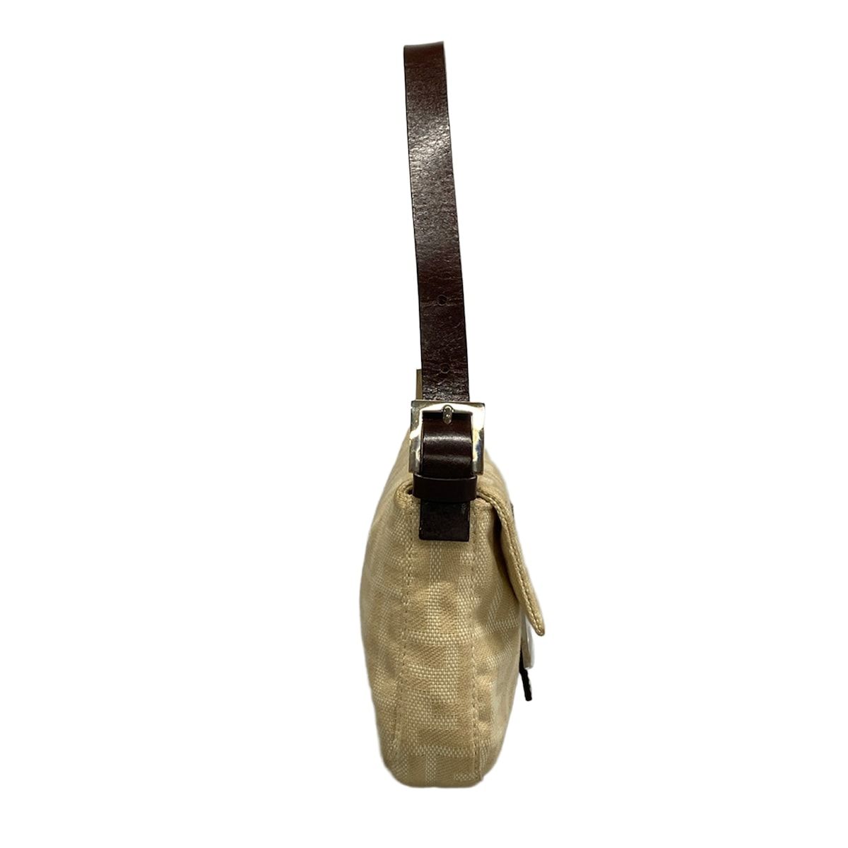 Fendi Shoulder Bag Mamma Bucket Beige Dark Brown Leather — view 2