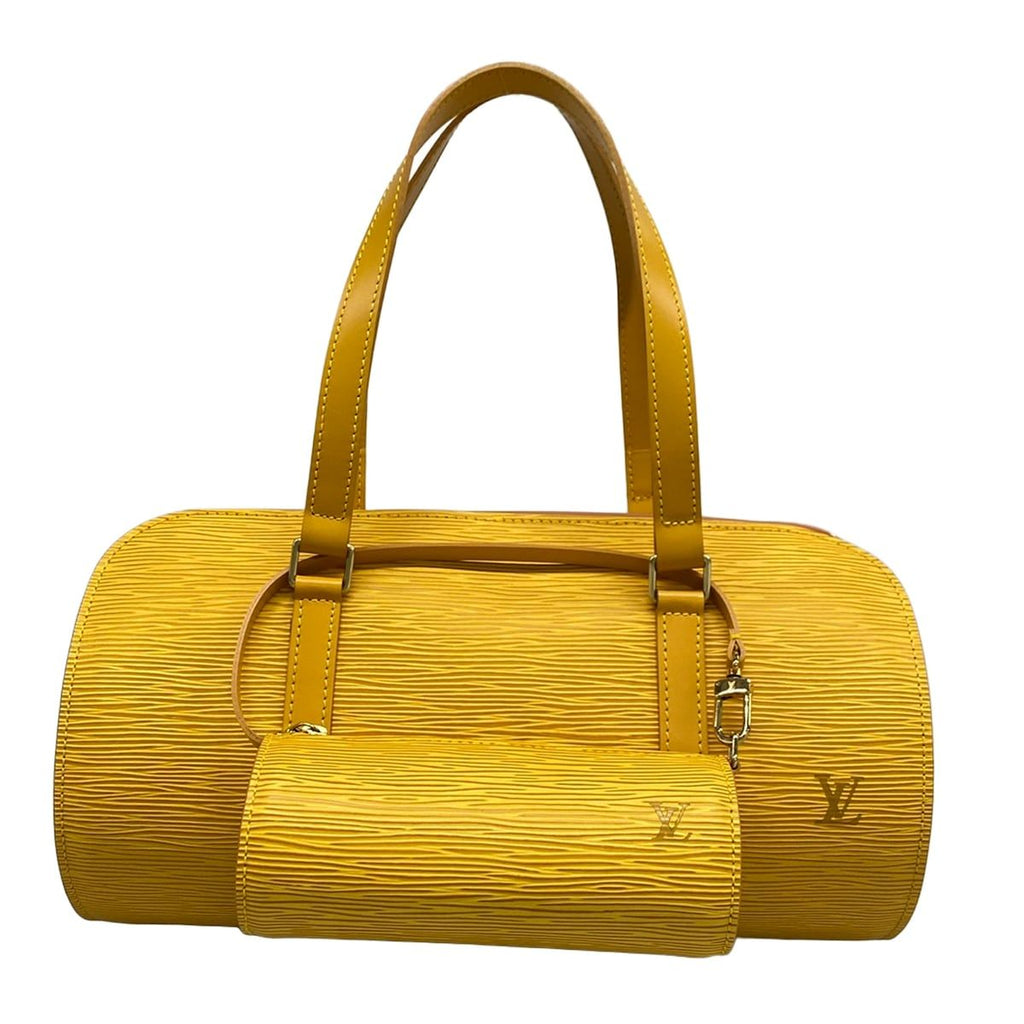 Louis Vuitton Handbag Epi Soufflot Jaune Leather