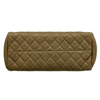 Chanel Shoulder Bag Mademoiselle matelasse Gray Beige Leather — view 5