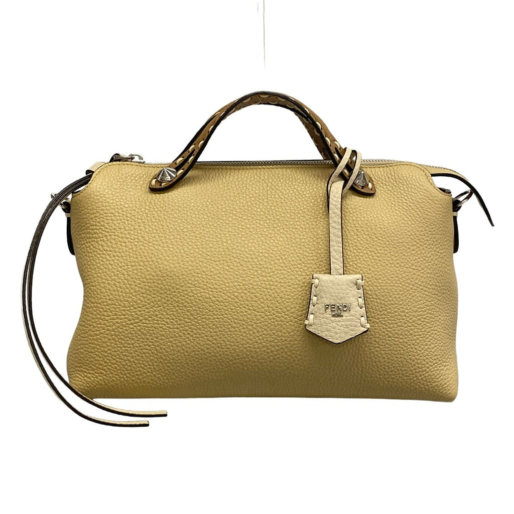 Fendi Handbag by the Way Selleria Medium Beige Light Brown Leather