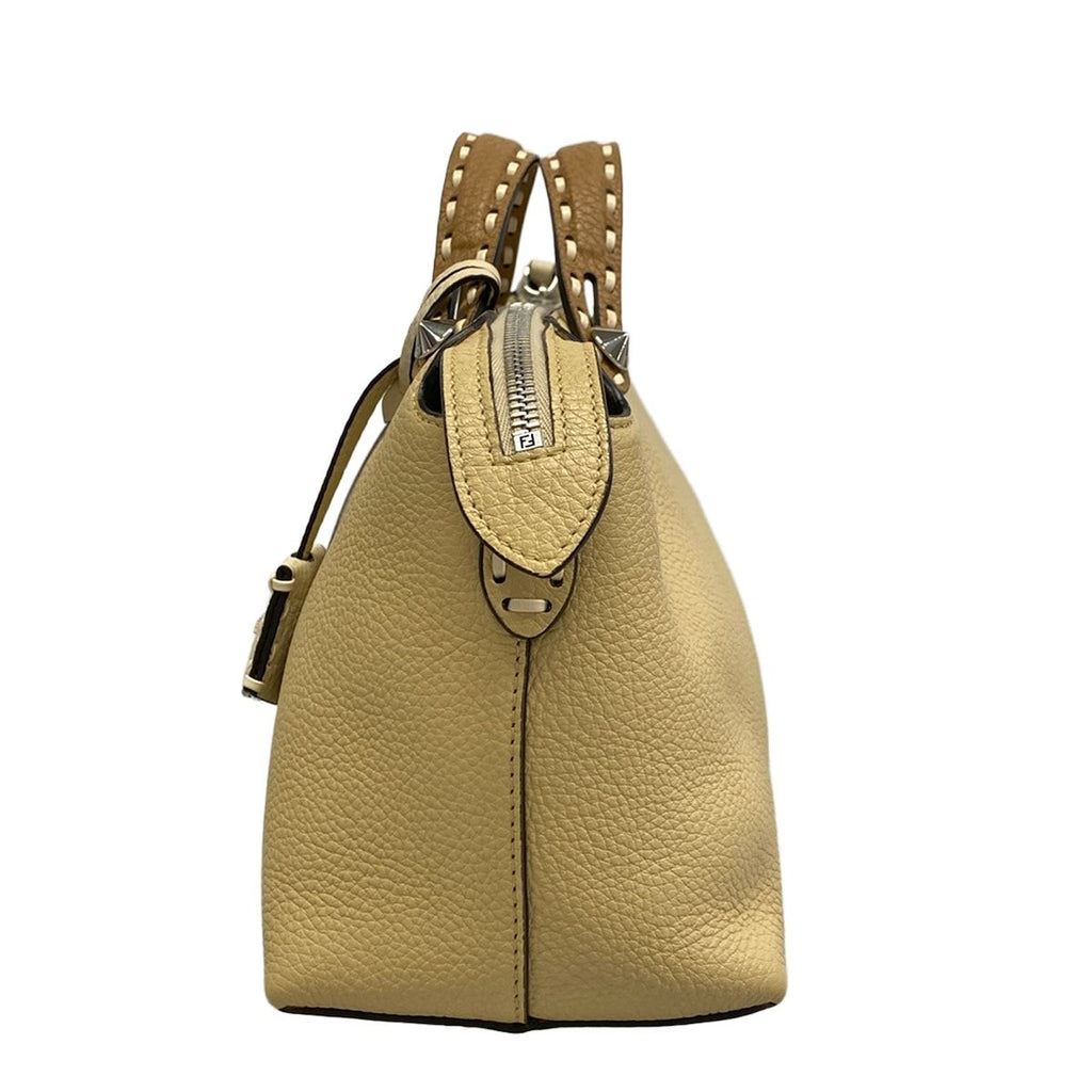 Fendi Handbag by the Way Selleria Medium Beige Light Brown Leather — view 4