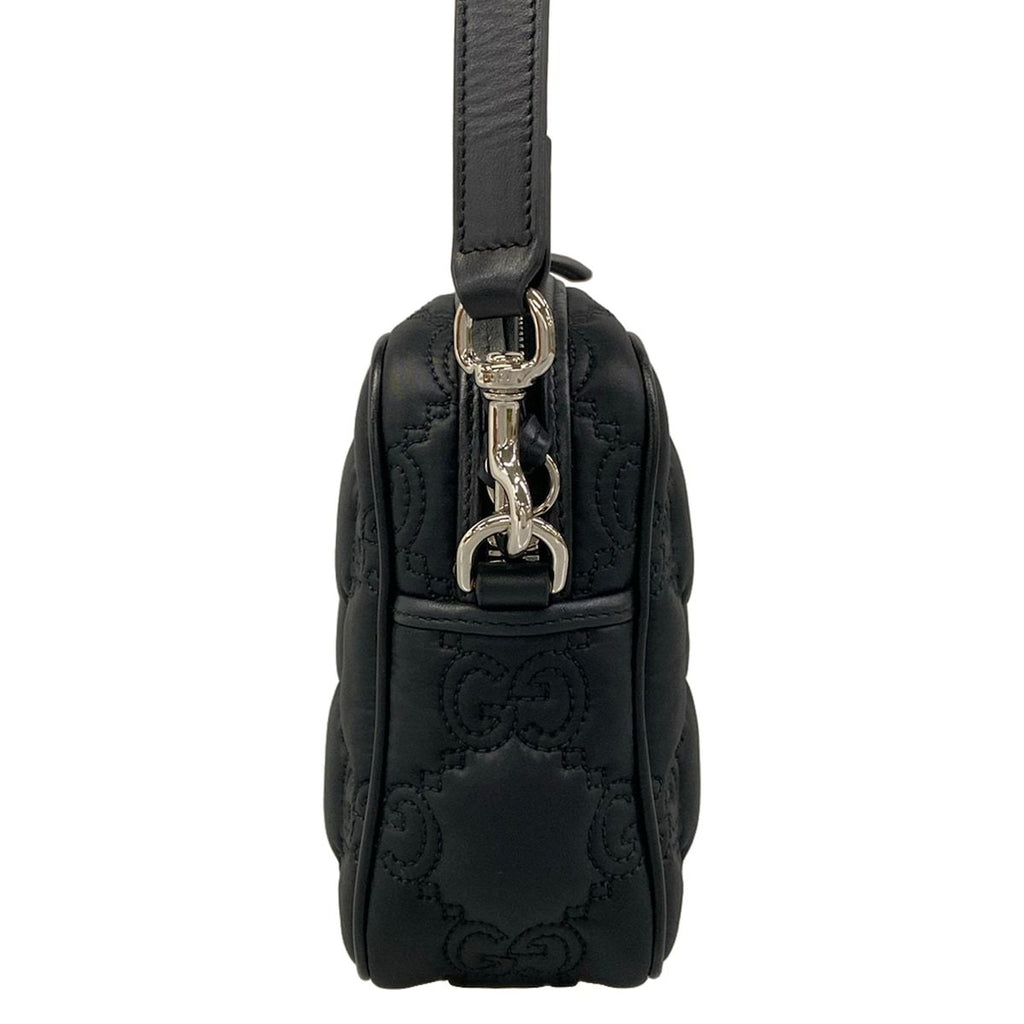 Gucci Shoulder Bag GG Matelasse Black Detachable Strap Leather — view 2