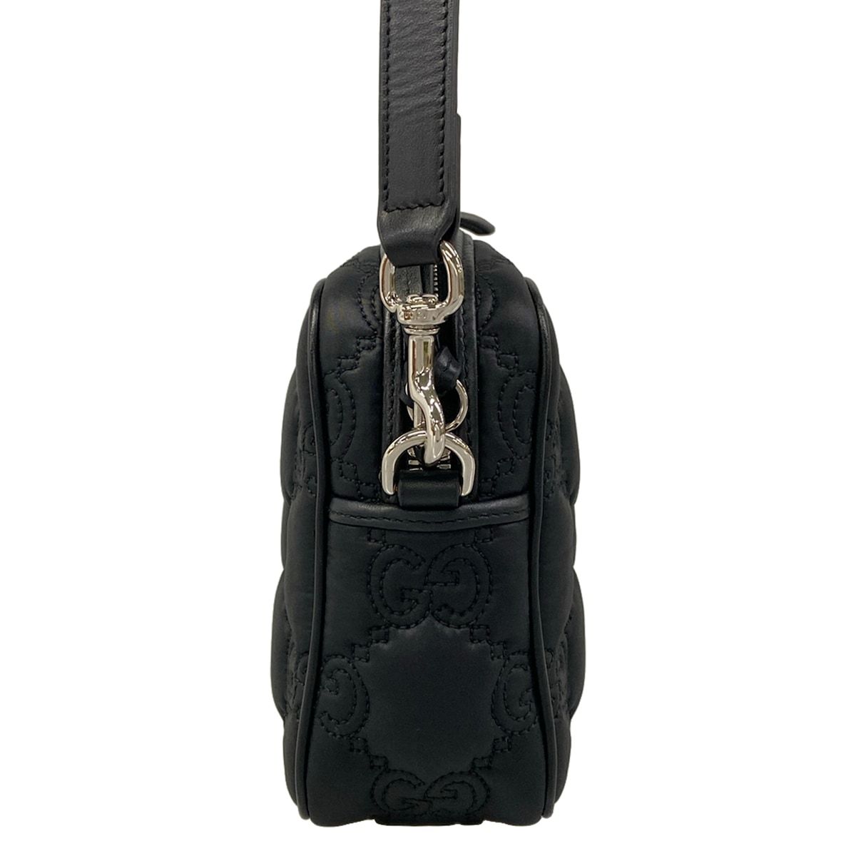 Gucci Shoulder Bag GG Matelasse Black Detachable Strap Leather — view 2