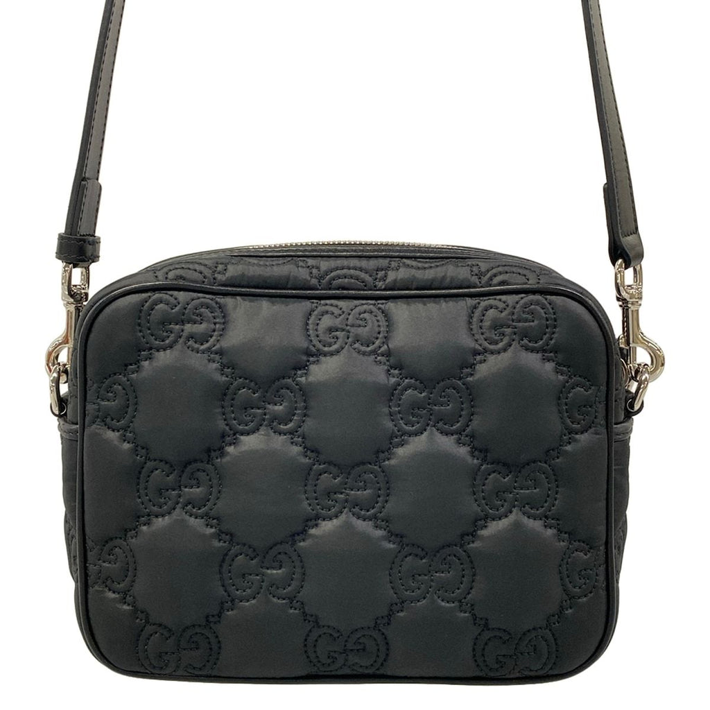 Gucci Shoulder Bag GG Matelasse Black Detachable Strap Leather — view 3