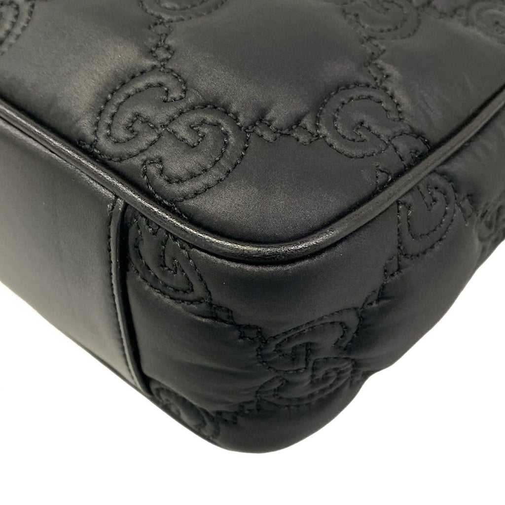Gucci Shoulder Bag GG Matelasse Black Detachable Strap Leather — view 6