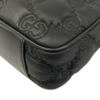 Gucci Shoulder Bag GG Matelasse Black Detachable Strap Leather — view 6