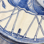 Hermes Shawl Carre 140 Ivory Navy Blue Green 24 Rue du Faubourg Saint Honore — view 4