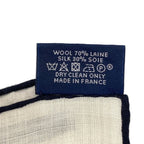 Hermes Shawl Carre 140 Ivory Navy Blue Green 24 Rue du Faubourg Saint Honore — view 3