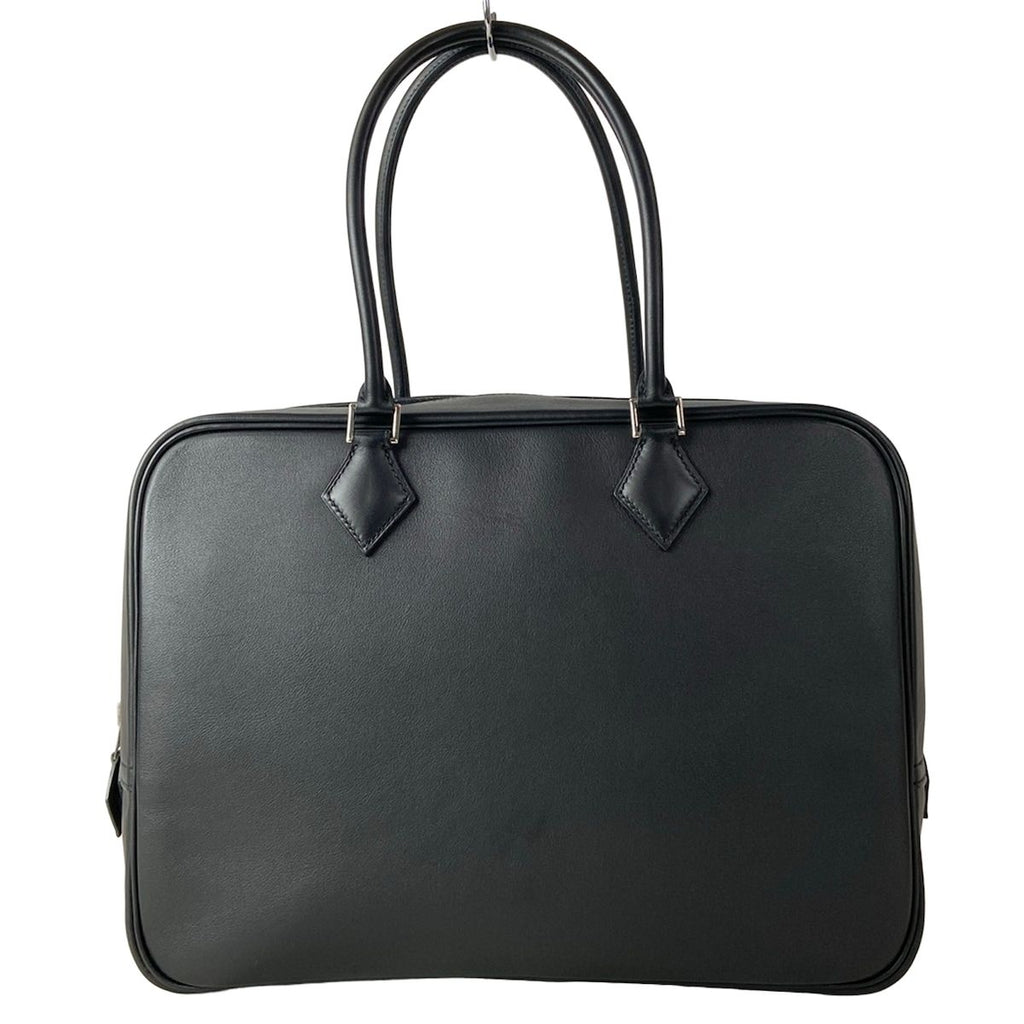 Hermes Handbag Plume 32 Black Silver
