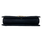 Chanel Shoulder Bag Quilted Black Chain Gold Faux Pearl Bijou — view 5