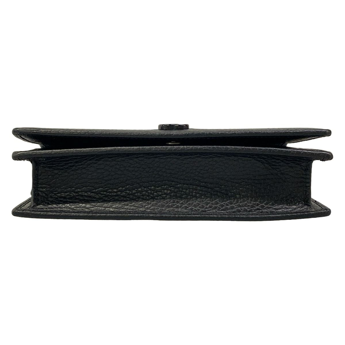 Gucci Shoulder Bag GG Marmont Leather Mini Chain Black — view 5