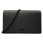 Gucci Shoulder Bag GG Marmont Leather Mini Chain Black