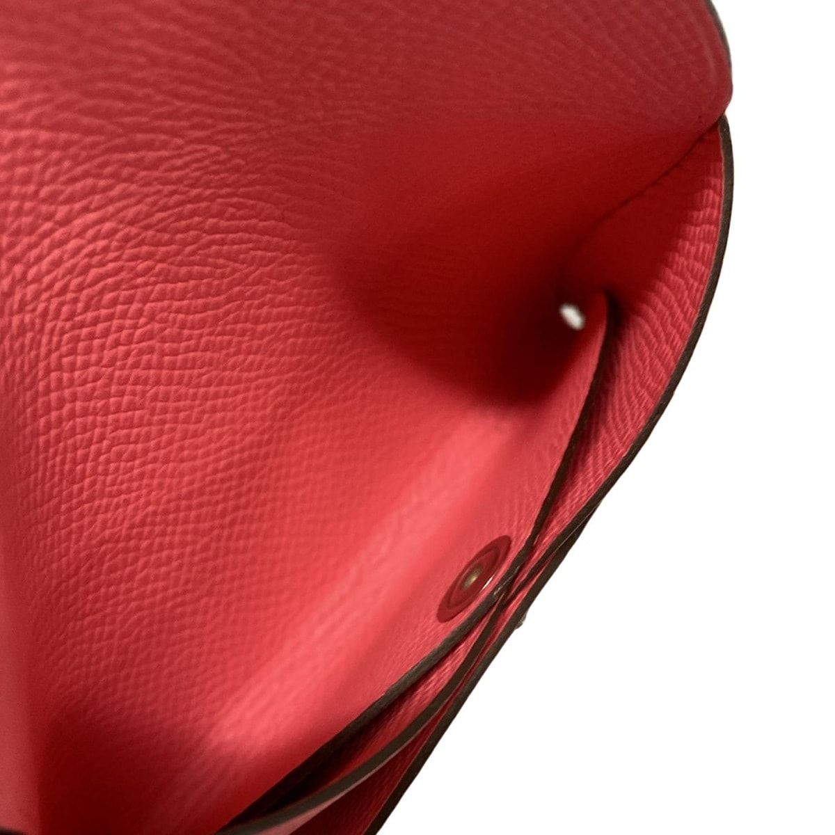 Hermes Coin Purse Calvi Duo Rose Azalea Silver — view 4