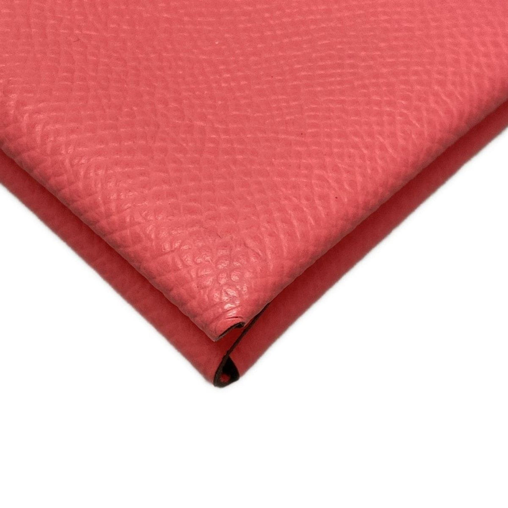 Hermes Coin Purse Calvi Duo Rose Azalea Silver — view 7