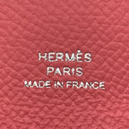 Hermes Coin Purse Calvi Duo Rose Azalea Silver — view 5