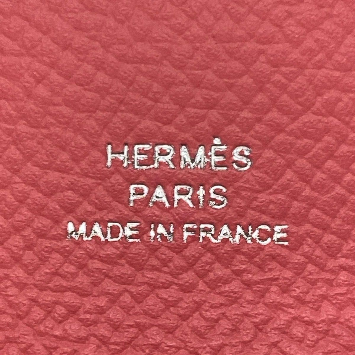 Hermes Coin Purse Calvi Duo Rose Azalea Silver — view 5