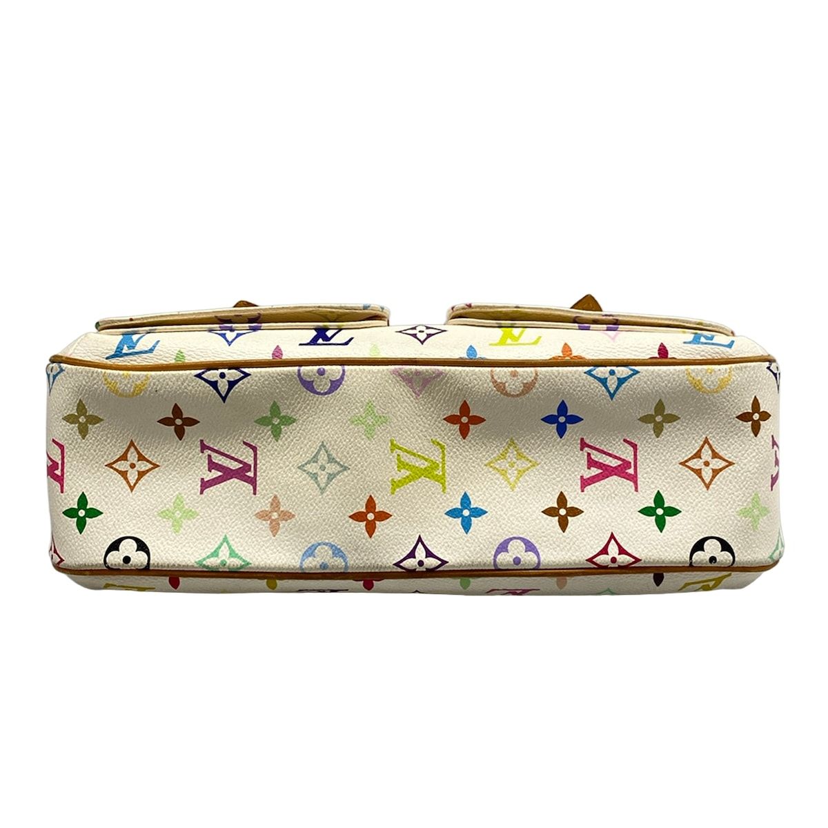 Louis Vuitton Shoulder Bag Monogram Multicolor Lodge GM Blanc Leather — view 5