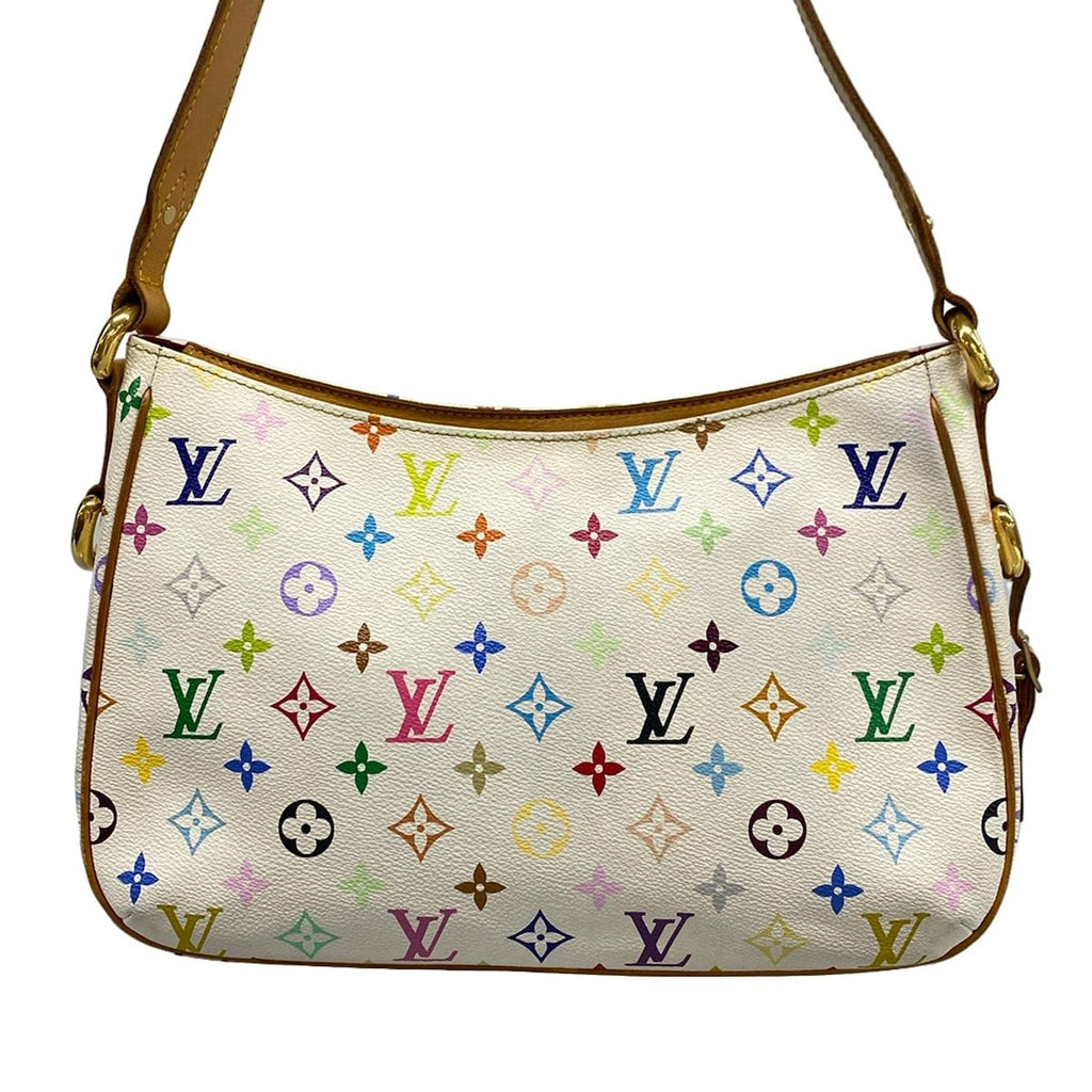 Louis Vuitton Shoulder Bag Monogram Multicolor Lodge GM Blanc Leather — view 3