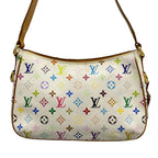 Louis Vuitton Shoulder Bag Monogram Multicolor Lodge GM Blanc Leather — view 3