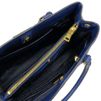 Prada Handbag Galleria Medium Bag Blue Leather — view 7