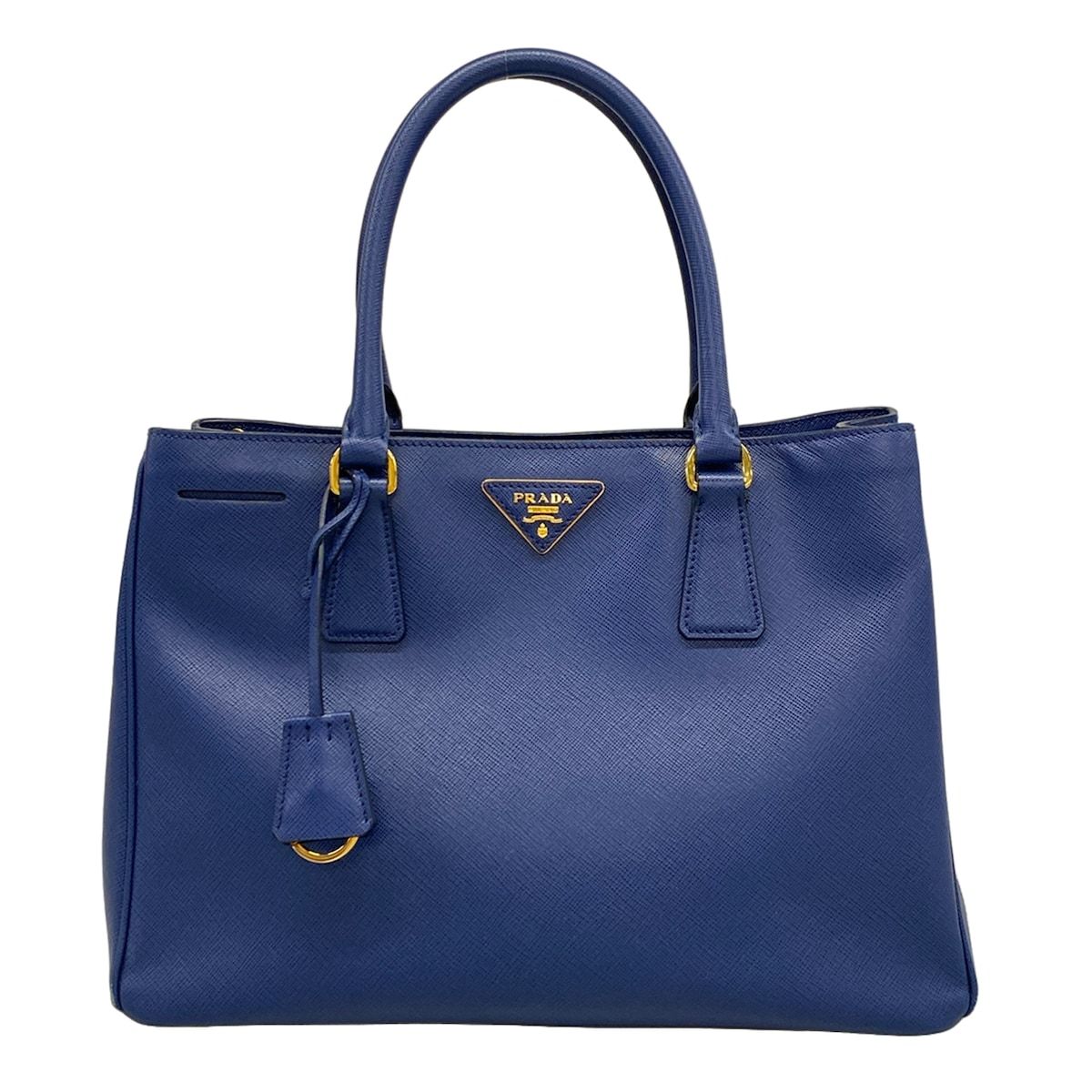 Prada Handbag Galleria Medium Bag Blue Leather
