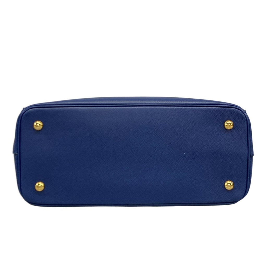 Prada Handbag Galleria Medium Bag Blue Leather — view 5