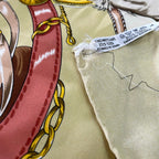 Hermes Scarf Carre 90 Yellow Red Multi Chevaux de Trait — view 5