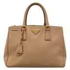 Prada Tote Bag Galleria Large Pink Beige Leather