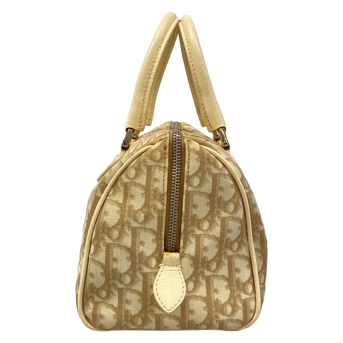 Dior Handbag Trotter Beige Multi Mini Boston Flower Leather — view 4