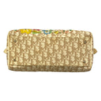 Dior Handbag Trotter Beige Multi Mini Boston Flower Leather — view 5