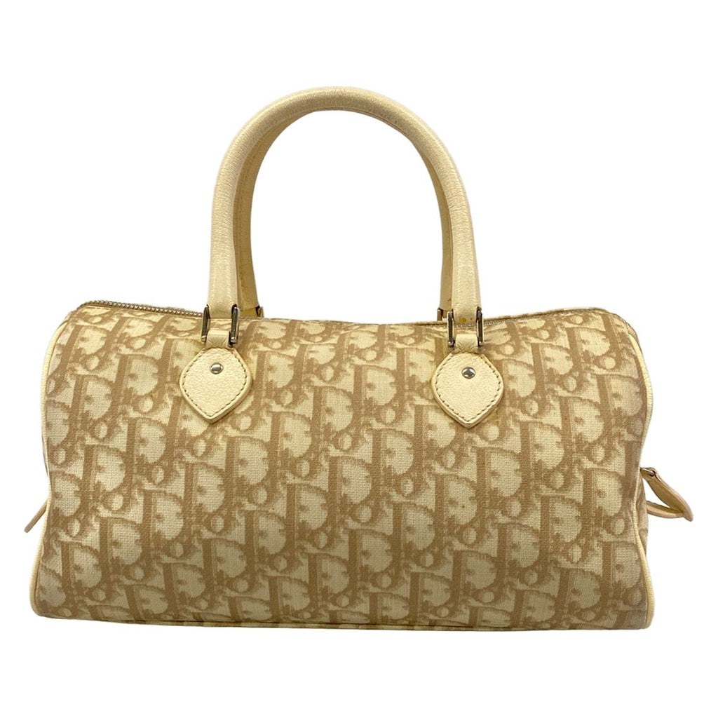 Dior Handbag Trotter Beige Multi Mini Boston Flower Leather — view 3