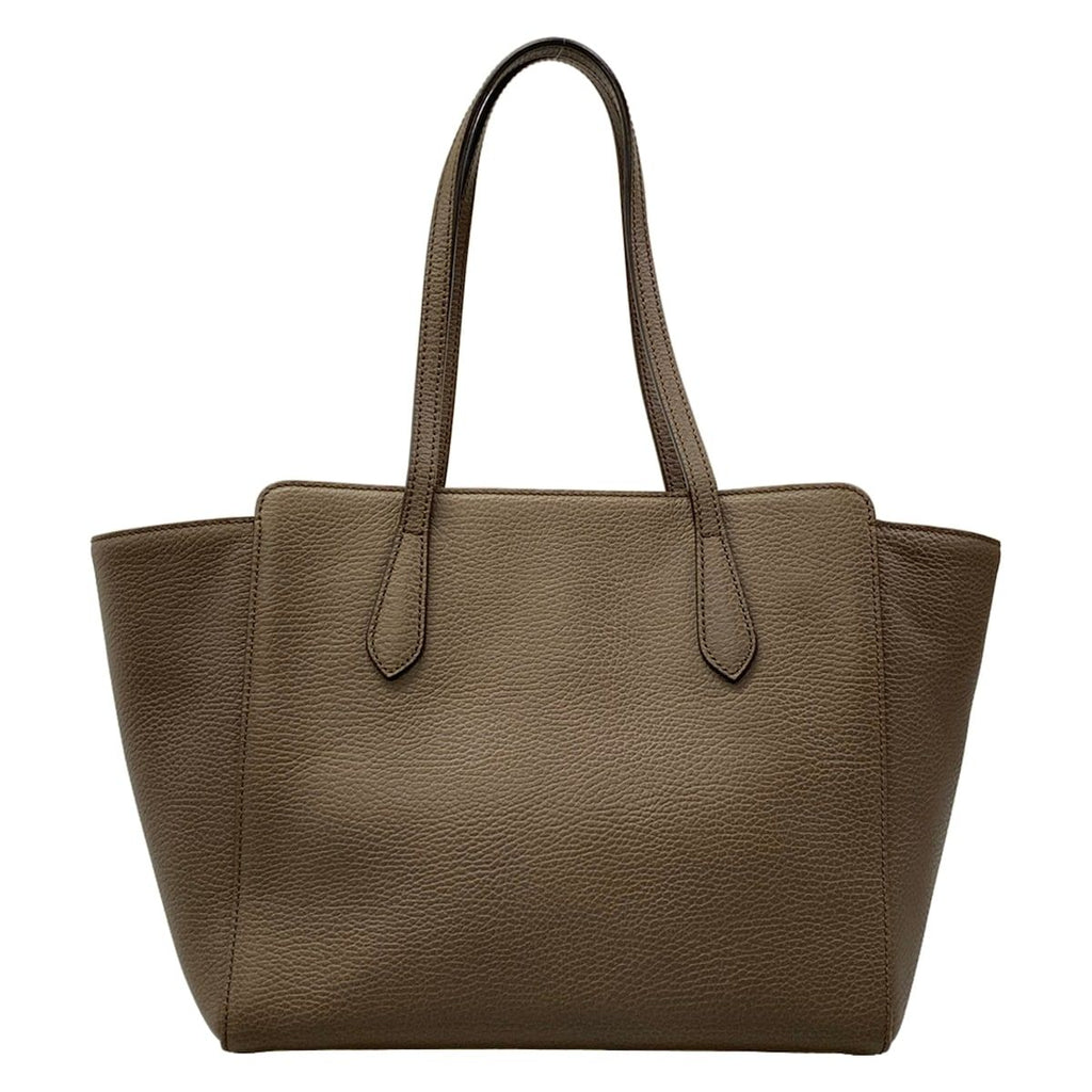 Gucci Tote Bag Swing Dark Beige Leather — view 3