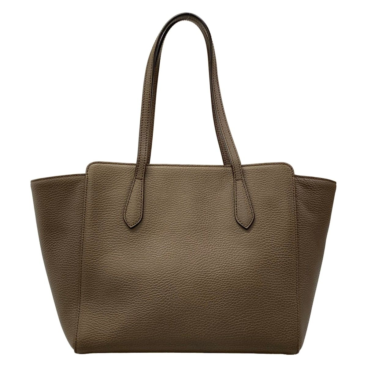 Gucci Tote Bag Swing Dark Beige Leather — view 3