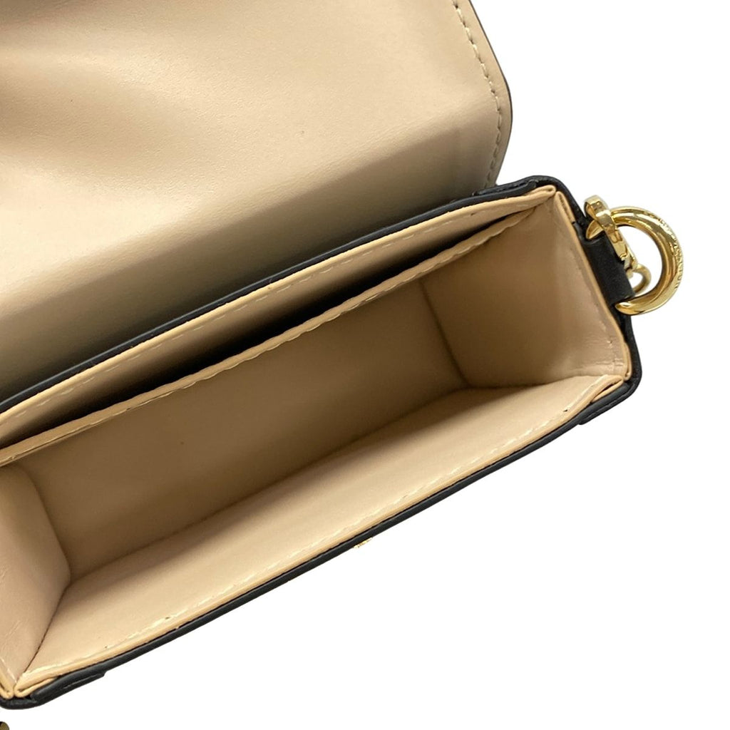 Louis Vuitton Shoulder Bag Epi Portefeuille Trunk Mini Khaki Black Chain Strap — view 7