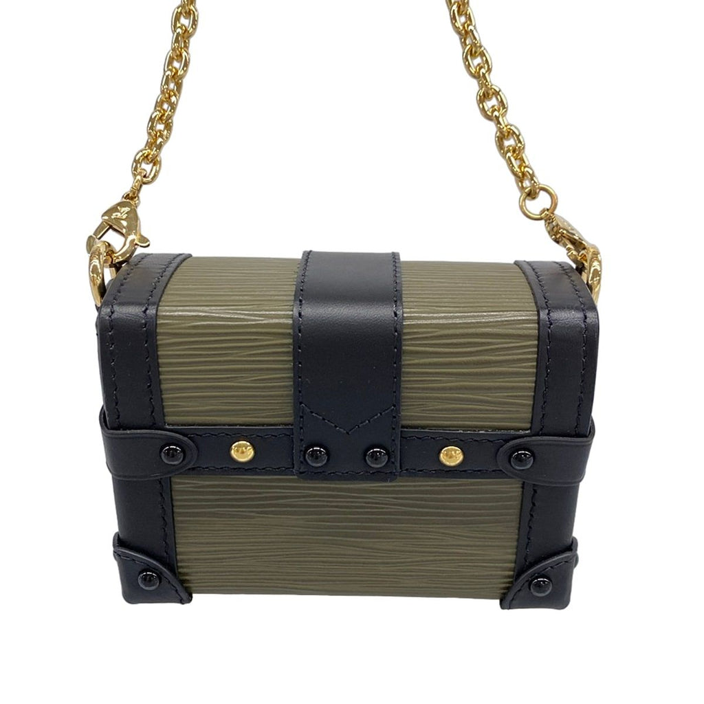 Louis Vuitton Shoulder Bag Epi Portefeuille Trunk Mini Khaki Black Chain Strap — view 3
