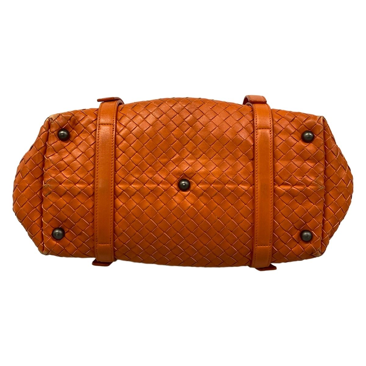 Bottega Veneta Handbag Intrecciato Nappa Montaigne Bag Orange Leather — view 5
