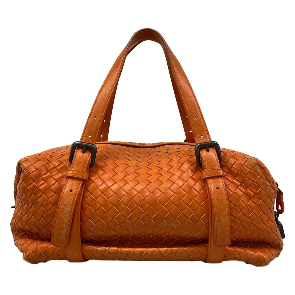 Bottega Veneta Handbag Intrecciato Nappa Montaigne Bag Orange Leather — view 3