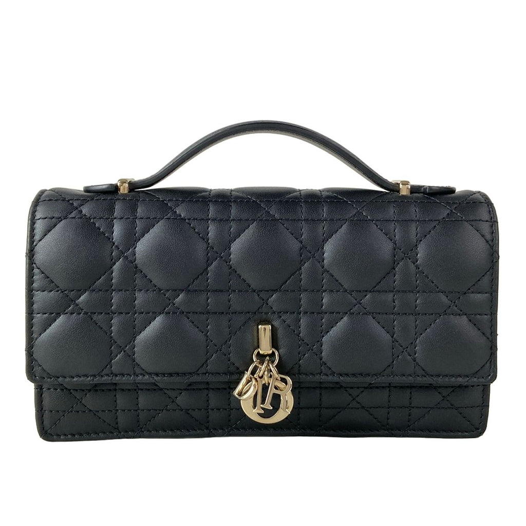 Dior My Dior Mini Bag Cannage Stitch Top Handle Black