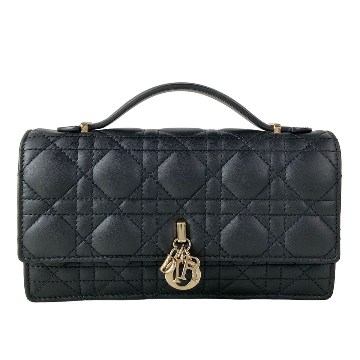 Dior My Dior Mini Bag Cannage Stitch Top Handle Black