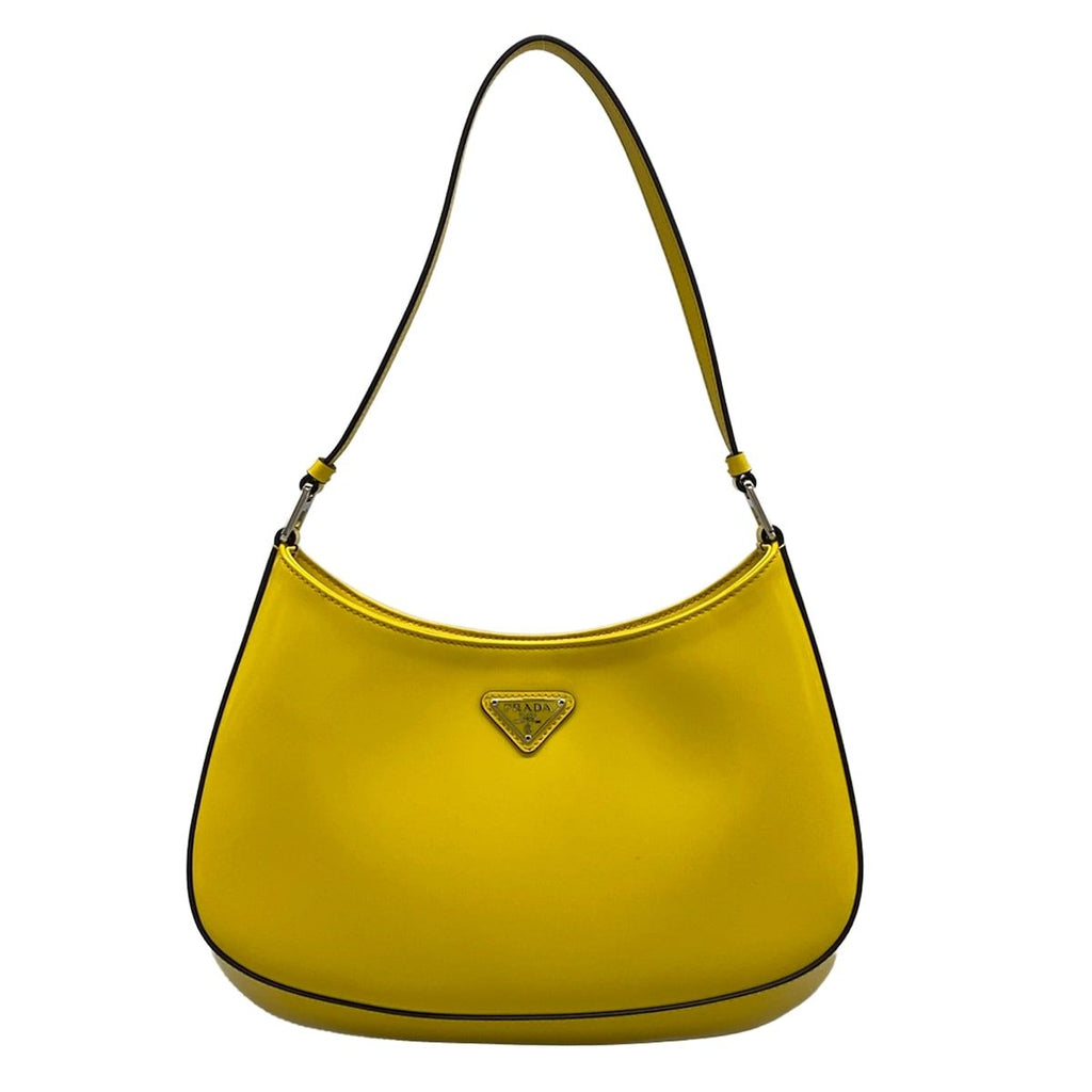 Prada Handbag Cleo Yellow Leather
