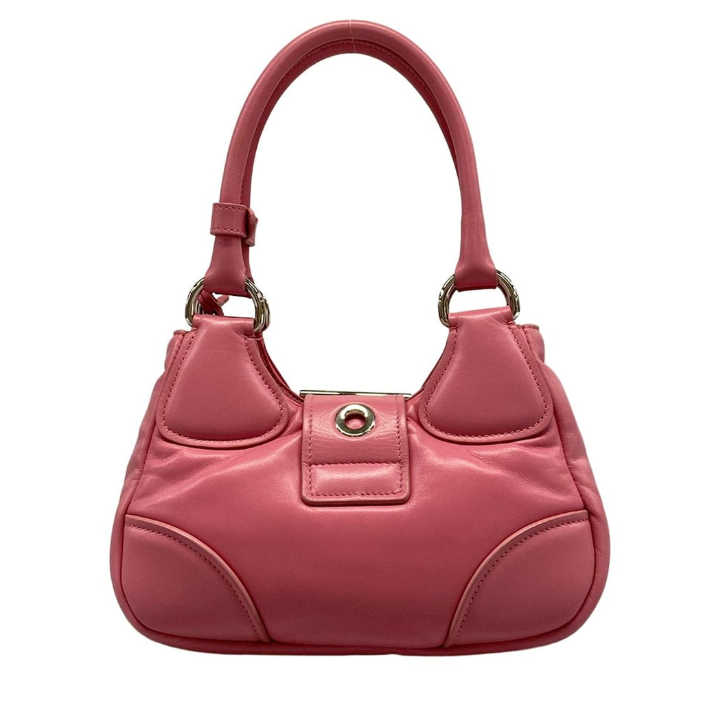 Prada Handbag Moon Re-Edition Pink Silver Leather — view 3