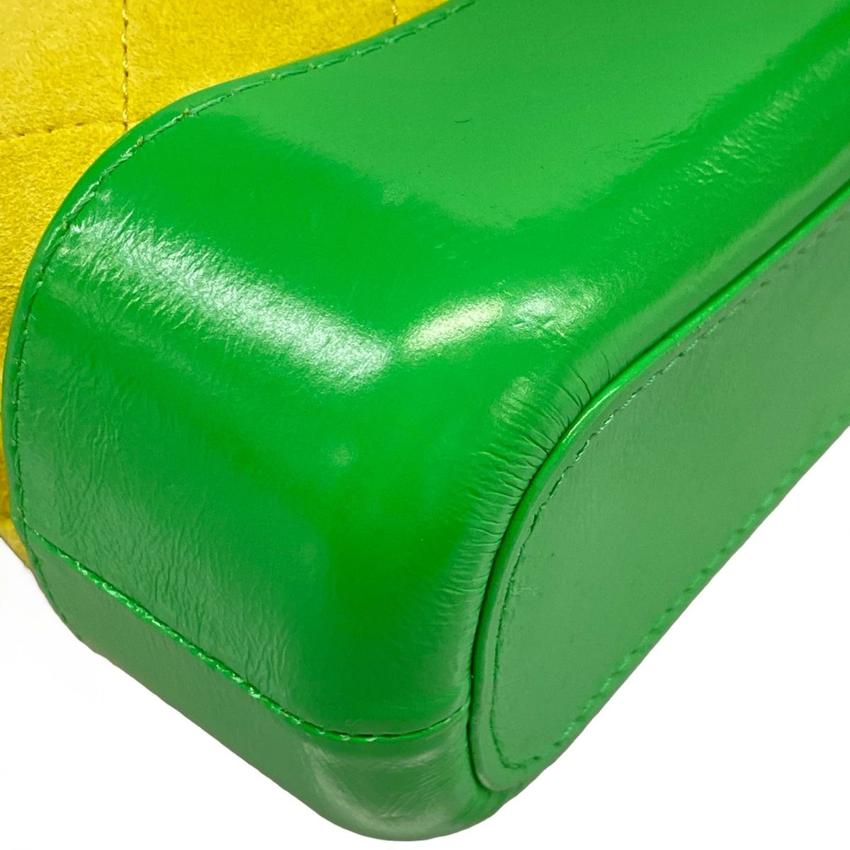 Chanel Shoulder Bag Gabrielle de Chanel Small Hobo Yellow Green Pink Leather — view 6